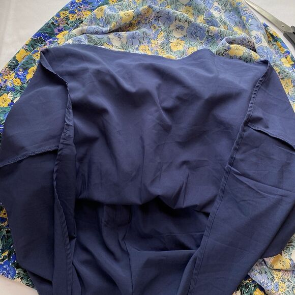 NWOT Code x Mode Blue Floral Prairie Ruffle Maxi Dress Size Small - Picture 15 of 16